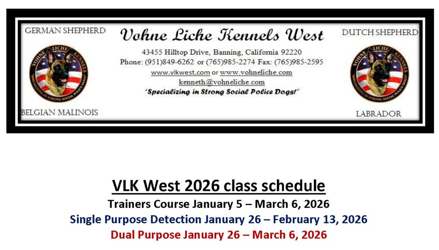 VLK West 2026 class schedule Small